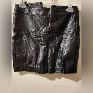 (3for$35)Black leather mini skirt